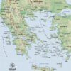 Χάρτης Ελλάδας γεωφυσικός