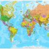 Χάρτης Παγκόσμιος Πολιτικός & Γεωφυσικός