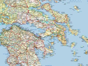 λεπτομέρεια χάρτη Ελλάδας