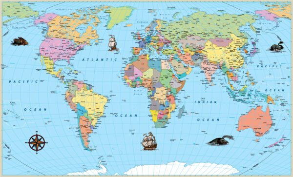 παγκόσμιος χάρτης τοίχου