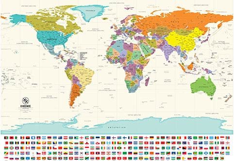 παγκόσμιοι χάρτες τοίχου
